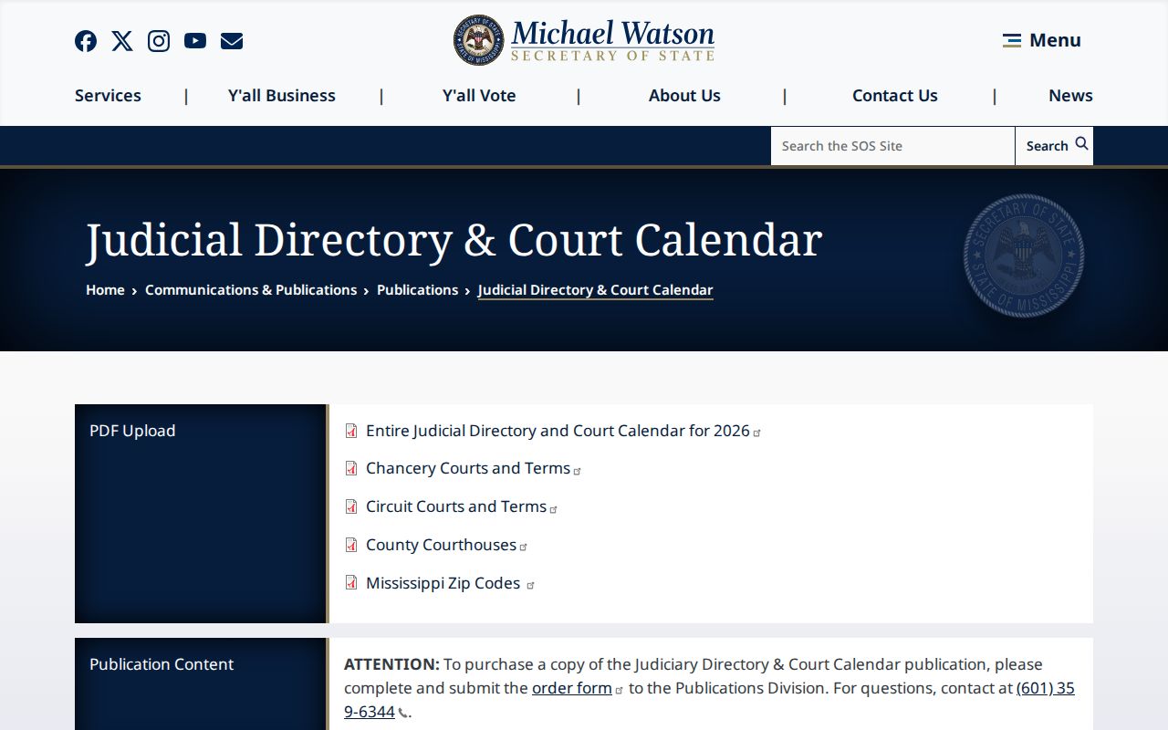 Attala County court docket state calendar source