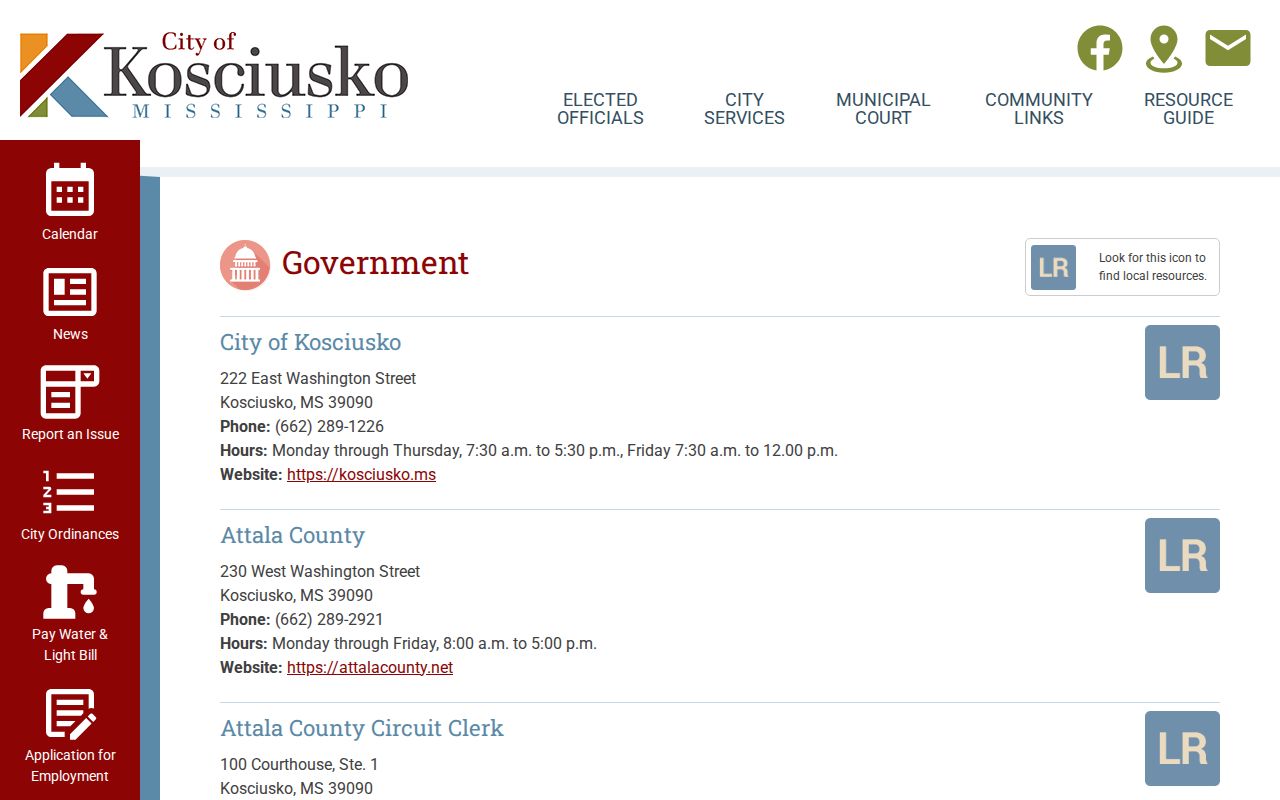 Kosciusko court docket county office resource guide
